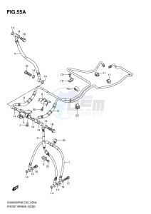 GSX650F (E2) Katana drawing FRONT BRAKE HOSE (GSX650FAK9 FUAK9 FAL0 FUAL0)