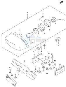 GZ250 (K3) drawing REAR COMBINATION LAMP