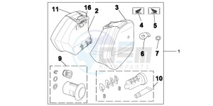 NC700XD NC700X 2ED drawing KIT, PANNIER 29L ONE KEY