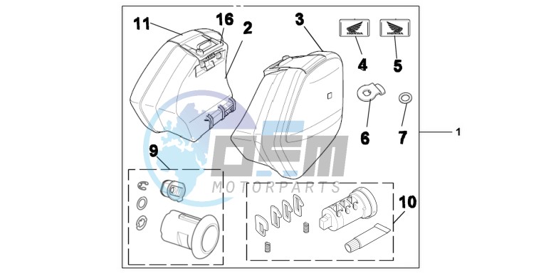 KIT, PANNIER 29L ONE KEY