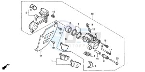 NX500 DOMINATOR drawing REAR BRAKE CALIPER (1)