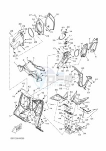 YP125R-DA XMAX 125 TECH MAX (BGU3) drawing LEG SHIELD