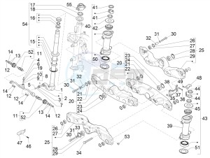 MP3 300 HPE (EMEA, APAC) drawing Fork/steering tube - Steering bearing unit