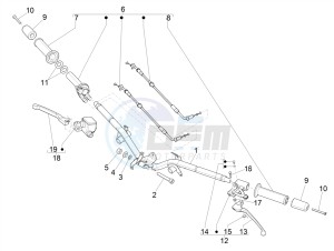 LIBERTY 125 4T E4 POSTE (EMEA) drawing Handlebars - Master cil.