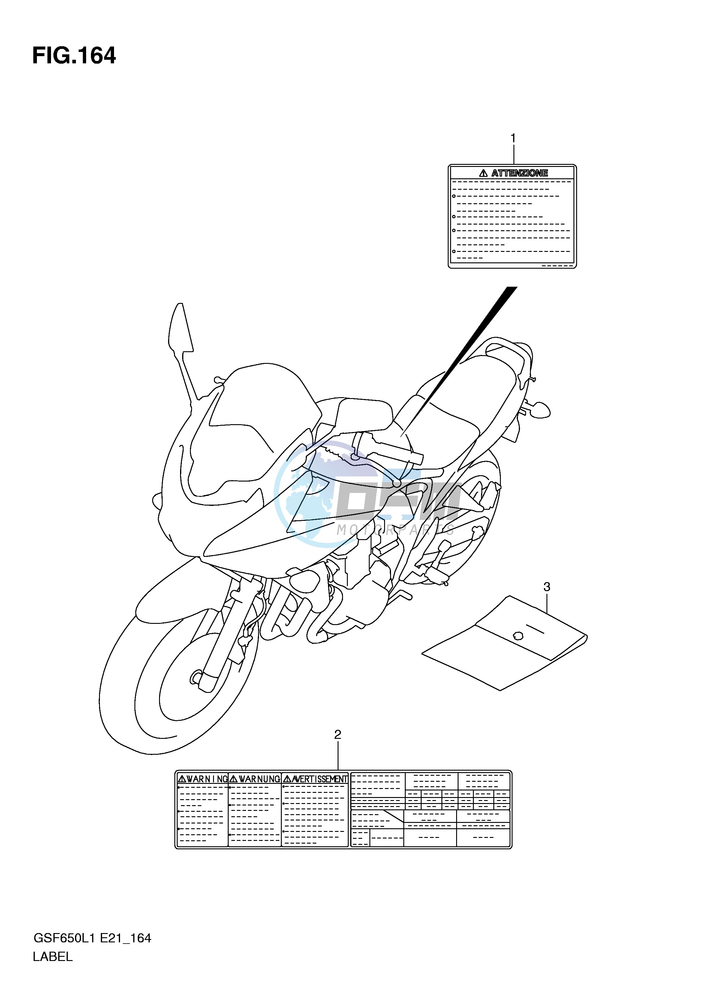 LABEL (GSF650SUL1 E21)