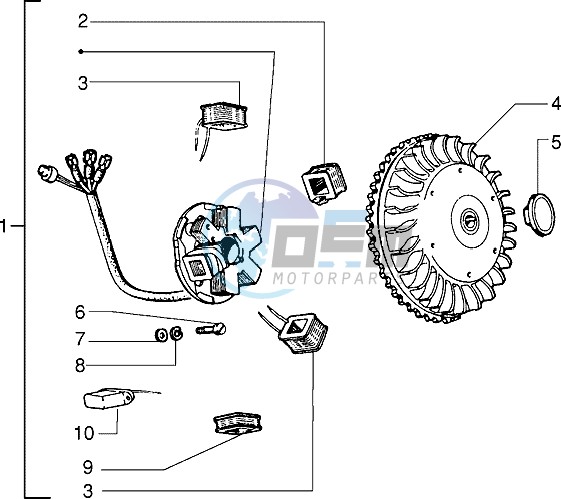 Flywheel magneto