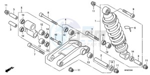 CBF1000AA France - (F / ABS CMF) drawing REAR CUSHION