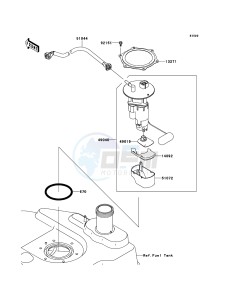 BRUTE FORCE 750 4x4i EPS KVF750HEF EU drawing Fuel Pump