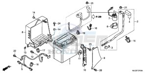 GL1800BE F6B Bagger - GL1800BE UK - (E) drawing BATTERY (1)