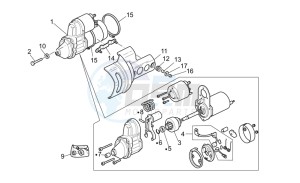 V 11 Cafe Ballabio 1100 drawing Starter motor