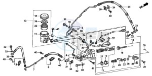 GL1500SE GOLDWING SE drawing REAR BRAKE MASTER CYLINDER