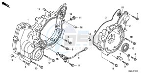 TRX500FAB drawing REAR CRANKCASE COVER