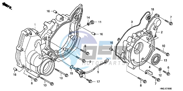 REAR CRANKCASE COVER