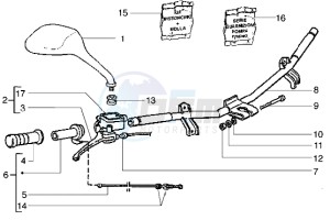 Runner 50 drawing Handlebars component parts