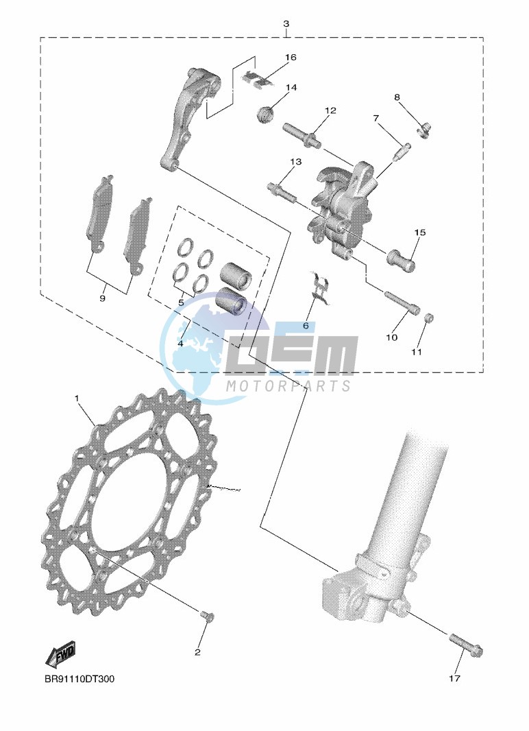 FRONT BRAKE CALIPER