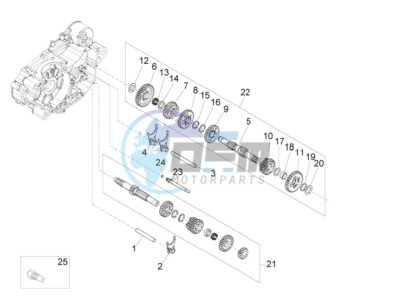 Gear box - Gear assembly