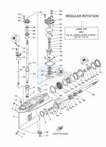 F150AETX drawing PROPELLER-HOUSING-AND-TRANSMISSION-1