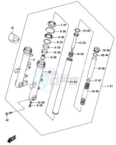 AN650 BURGMAN drawing FRONT FORK DAMPER