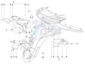 Typhoon 125 4T 2V E3 (NAFTA) USA drawing Rear headlamps - Turn signal lamps