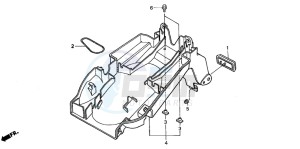 CB600F2 HORNET S drawing REAR FENDER (CB600F2/F22)