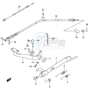 GZ250 (P34) drawing STAND - REAR BRAKE