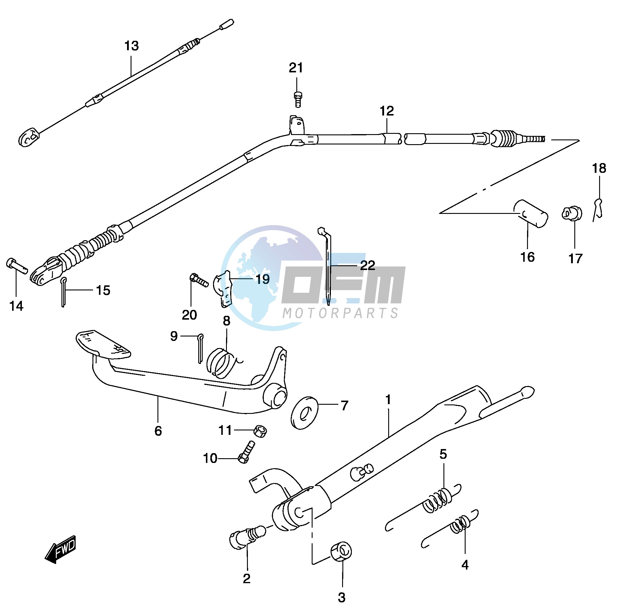 STAND - REAR BRAKE