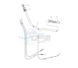 XJ6-FA DIVERSION ABS 600 drawing STEERING HANDLE AND CABLE