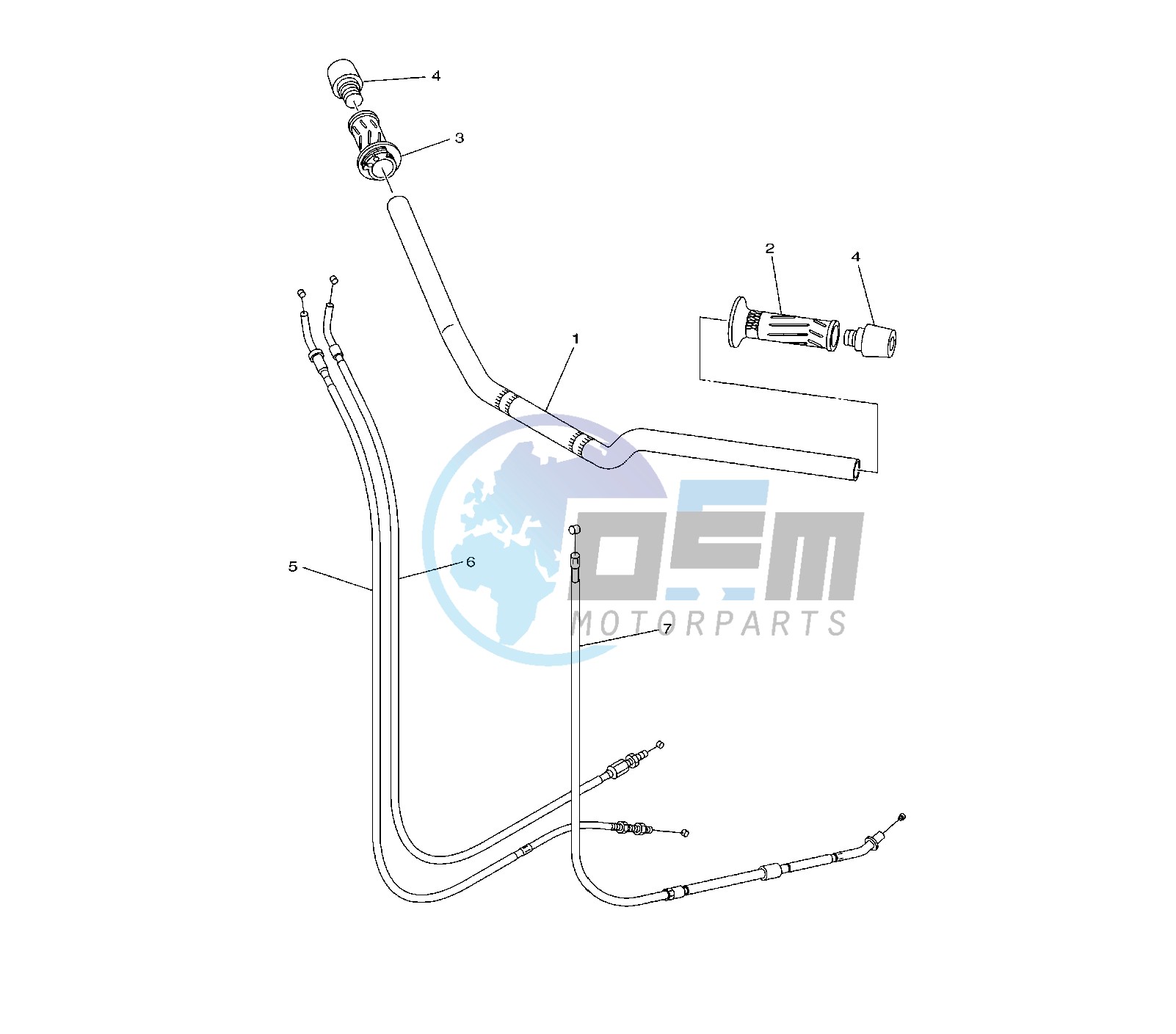 STEERING HANDLE AND CABLE