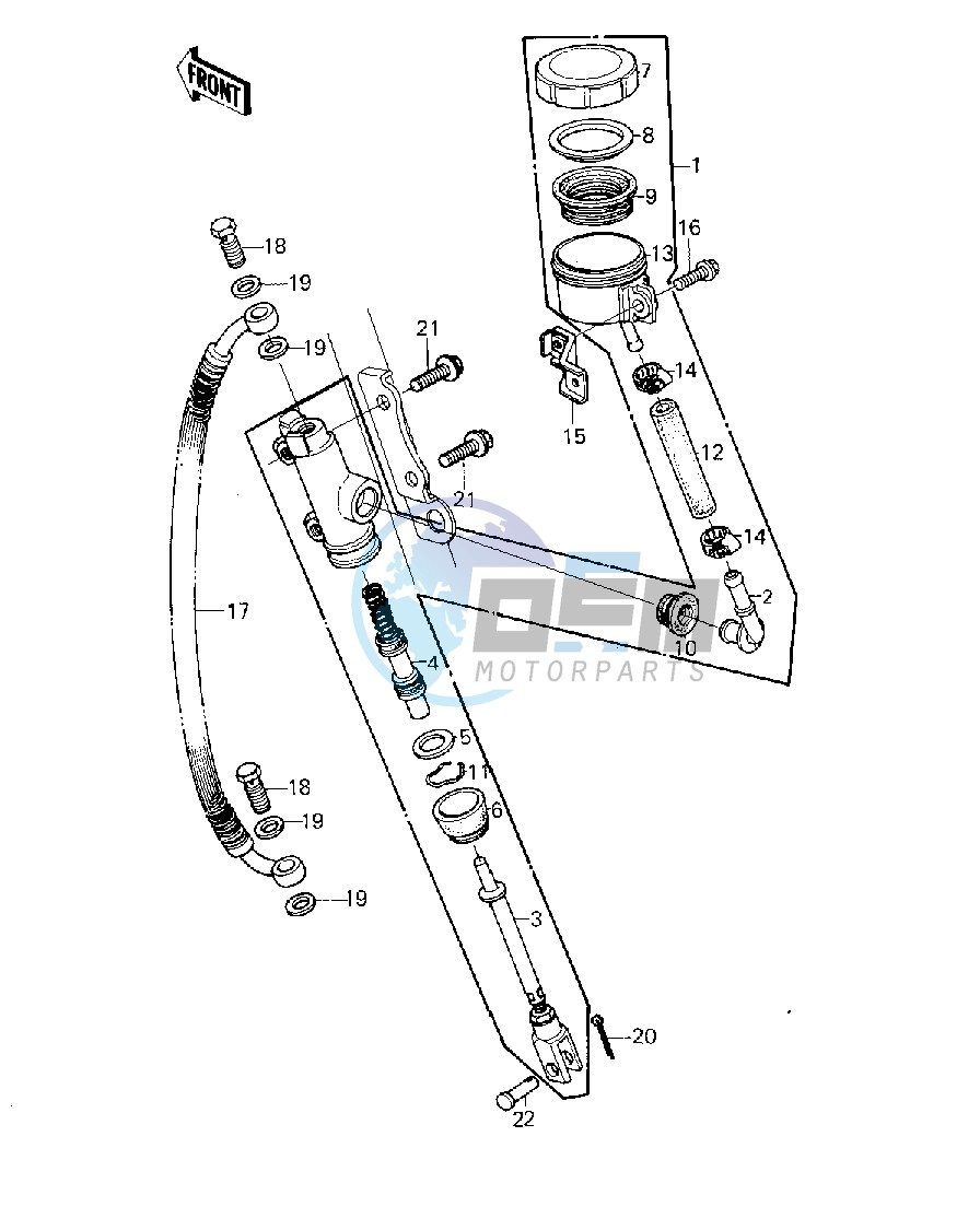 REAR MASTER CYLINDER-- KZ1000-A4- -