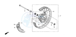 CRF70F drawing FRONT WHEEL