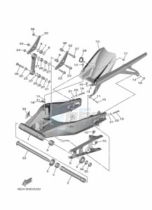 XSR900 MTM890 (BEA7) drawing REAR ARM