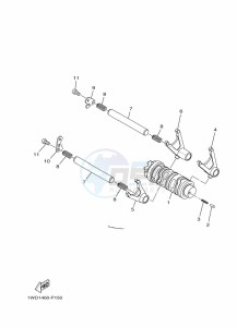 MT-03 MTN320-A (B6W3) drawing SHIFT CAM & FORK