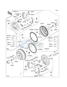 KAF 620 E [MULE 3010 4X4] (E6F-E8F) E6F drawing FRONT HUBS_BRAKES