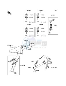 KFX450R KSF450BCS EU drawing Ignition Switch