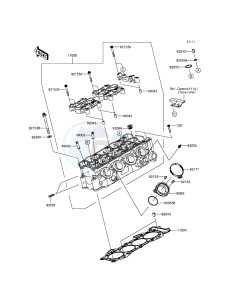 NINJA_ZX-6R_ABS ZX636FFFA FR GB XX (EU ME A(FRICA) drawing Cylinder Head