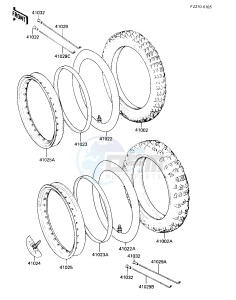 KX 250 C [KX250] (C2) [KX250] drawing WHEELS_TIRES -- 84 KX250-C2- -