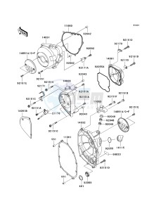 ZR 1000 A [Z1000] (A1-A3) A3 drawing ENGINE COVER-- S- -