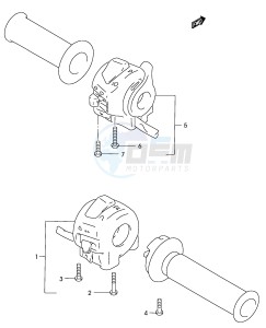 GZ125 (P4) drawing HANDLE SWITCH