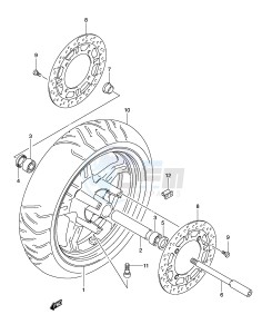 AN650 (E2) Burgman drawing FRONT WHEEL (MODEL K3)