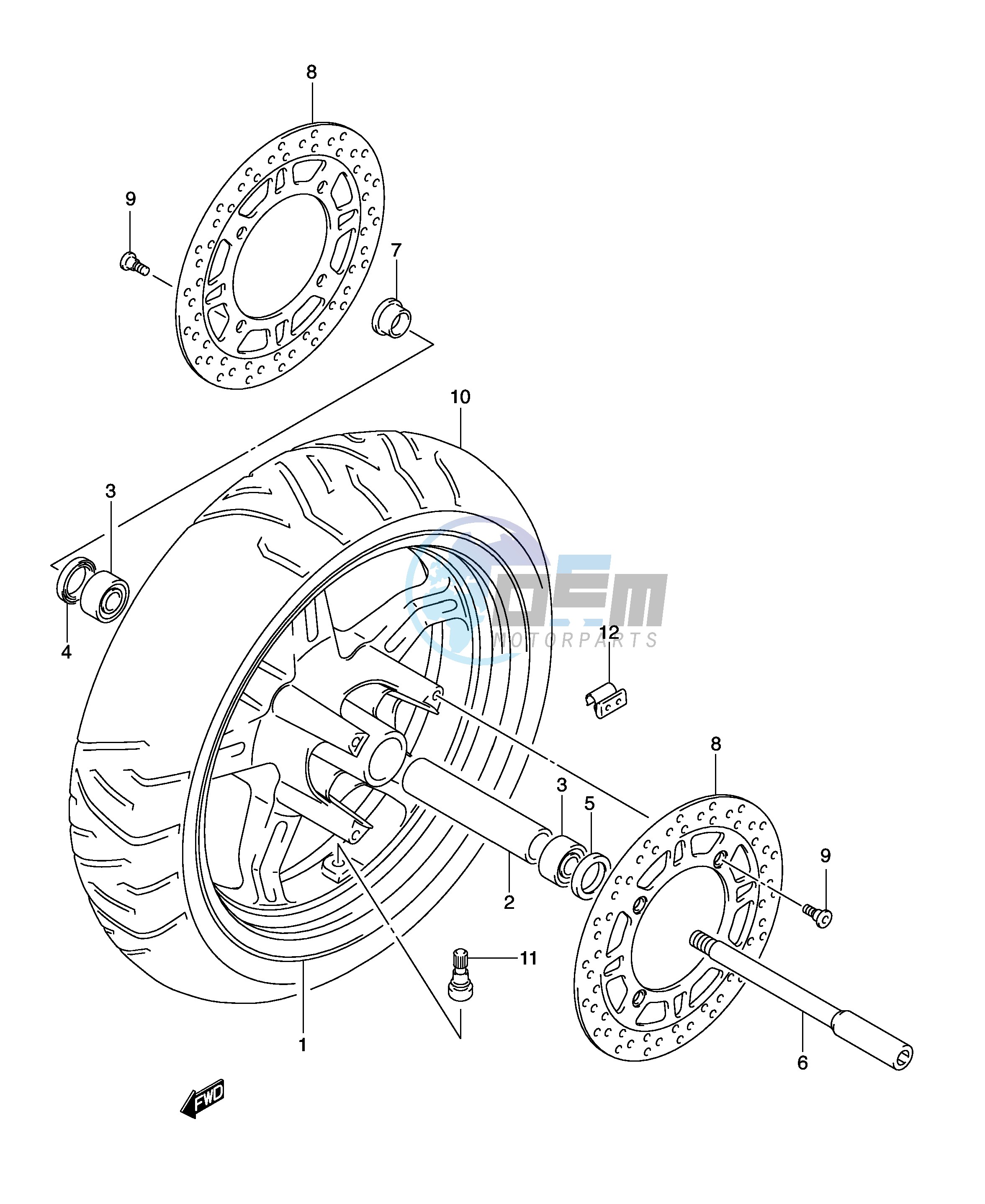 FRONT WHEEL (MODEL K3)