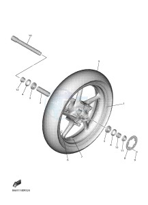 YZF-R6 YZF600 R6 (BN64) drawing FRONT WHEEL