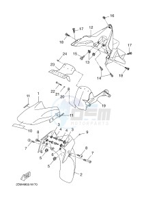 YPR125RA XMAX 125 ABS EVOLIS 125 ABS (2DMC 2DMC) drawing FENDER