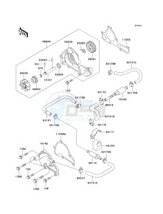 KAF 620 K [MULE 3010 TRANS4X4 HARDWOODS GREEN HD] (K6F-K8F) K8F drawing WATER PUMP