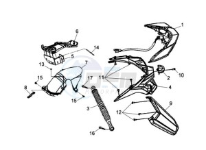 JET 4 50cc drawing TAIL LIGHT - REAR SUSPENSION