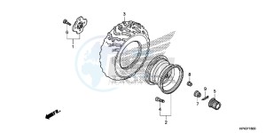 TRX420TMD TRX420 Europe Direct - (ED) drawing REAR WHEEL