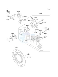 KLX 250 H [KLX250S] (H6F-H7F) H7F drawing REAR BRAKE