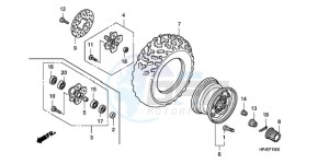 TRX420FEA Australia - (U / 4WD) drawing FRONT WHEEL