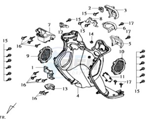 JOYRIDE 125 drawing COWLING INNER FR PLATE