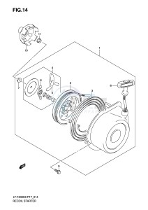 LT-F400 (P17) drawing RECOIL STARTER (MODEL K8 K9)