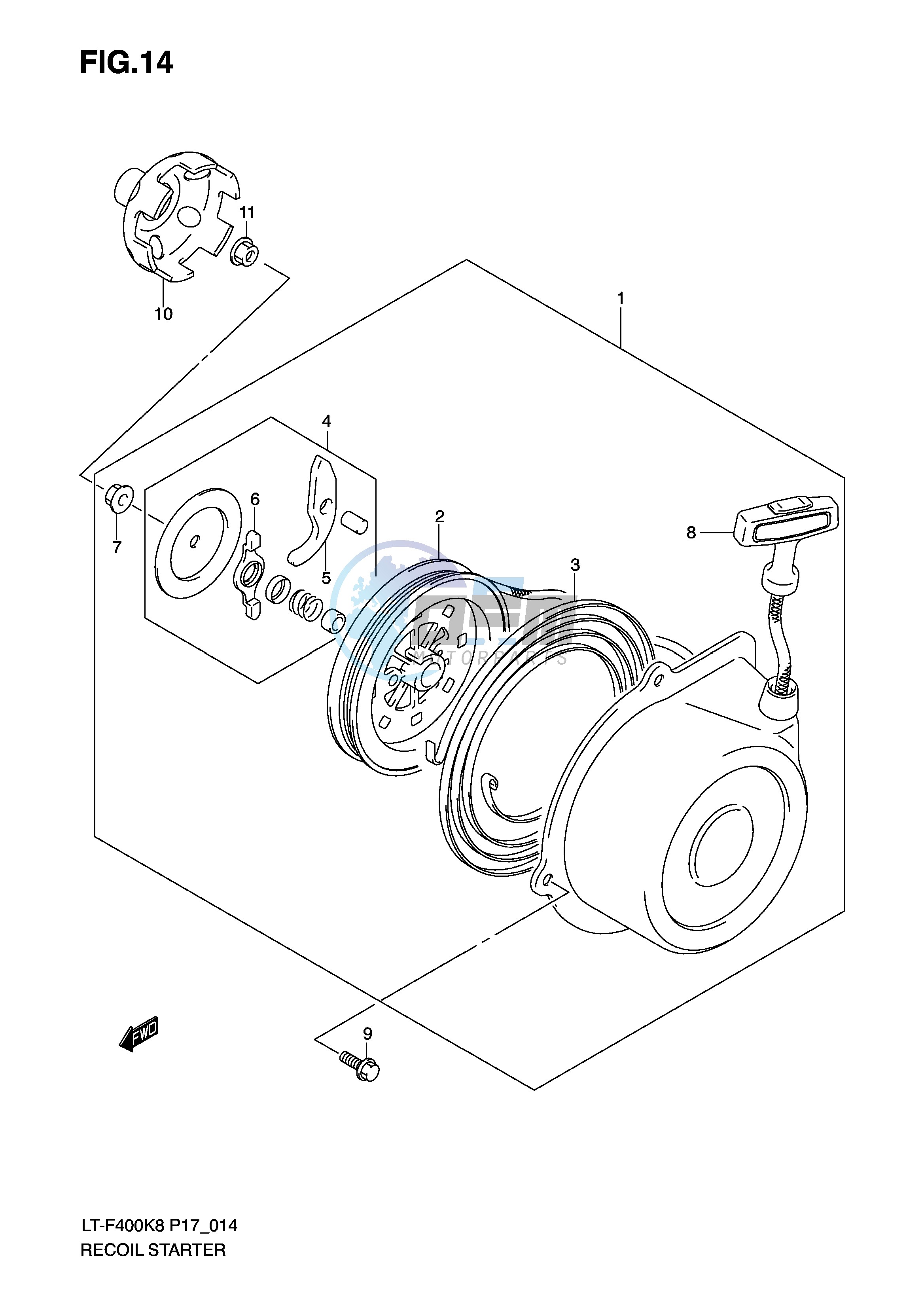 RECOIL STARTER (MODEL K8 K9)